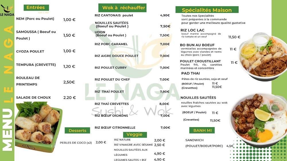 Le Naga traiteur asiatique Sushi & Wok - Menu Image 2